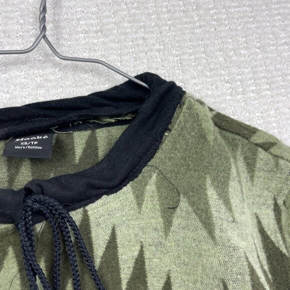 Hooké Mens Sz XS Apalachian Pullover Polar Fleece Green Aztec AOP Fishing Read - Picture 8 of 16